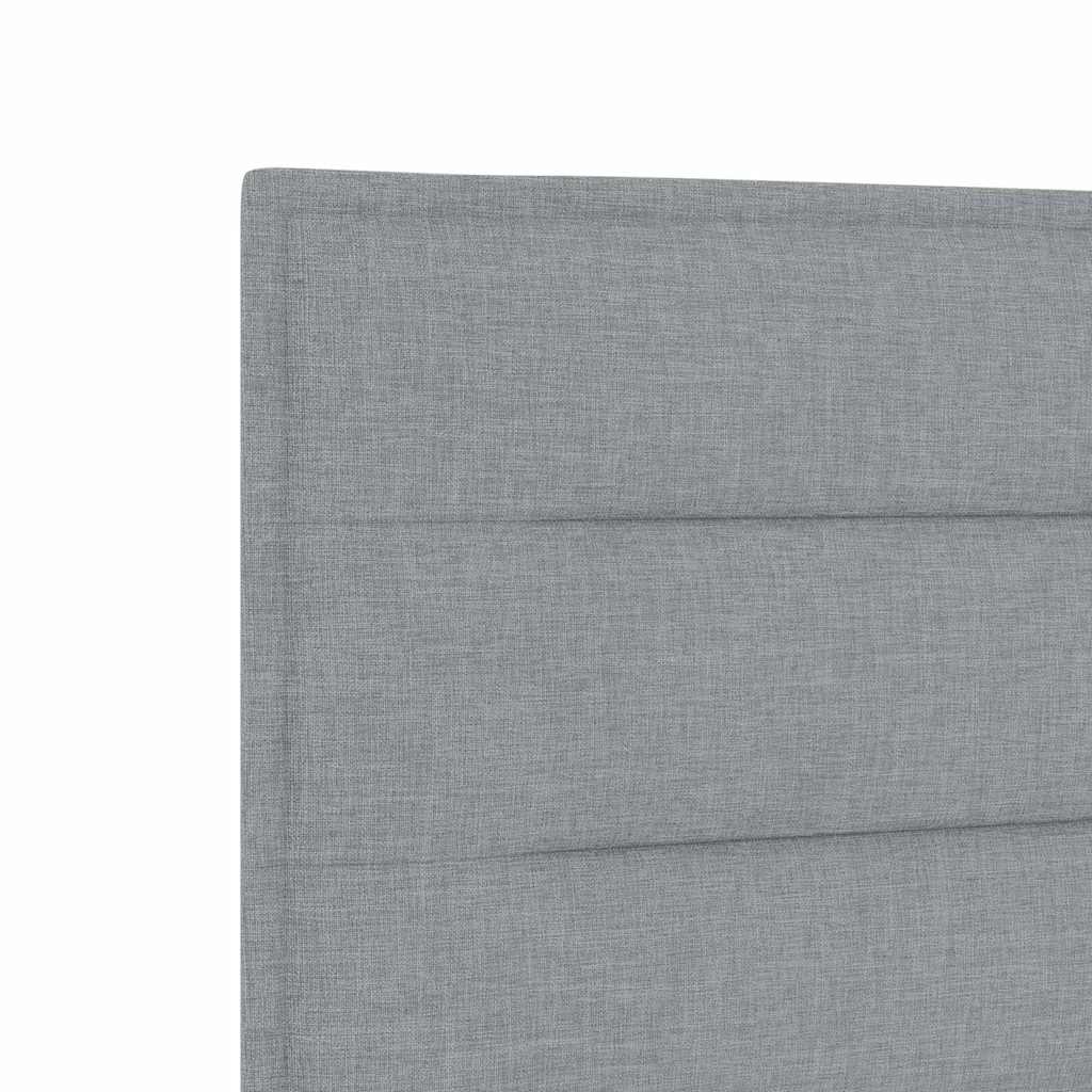 vidaXL LED Kopfteil mit LED-Lichtleisten Hellgrau 144 cm Polyester
