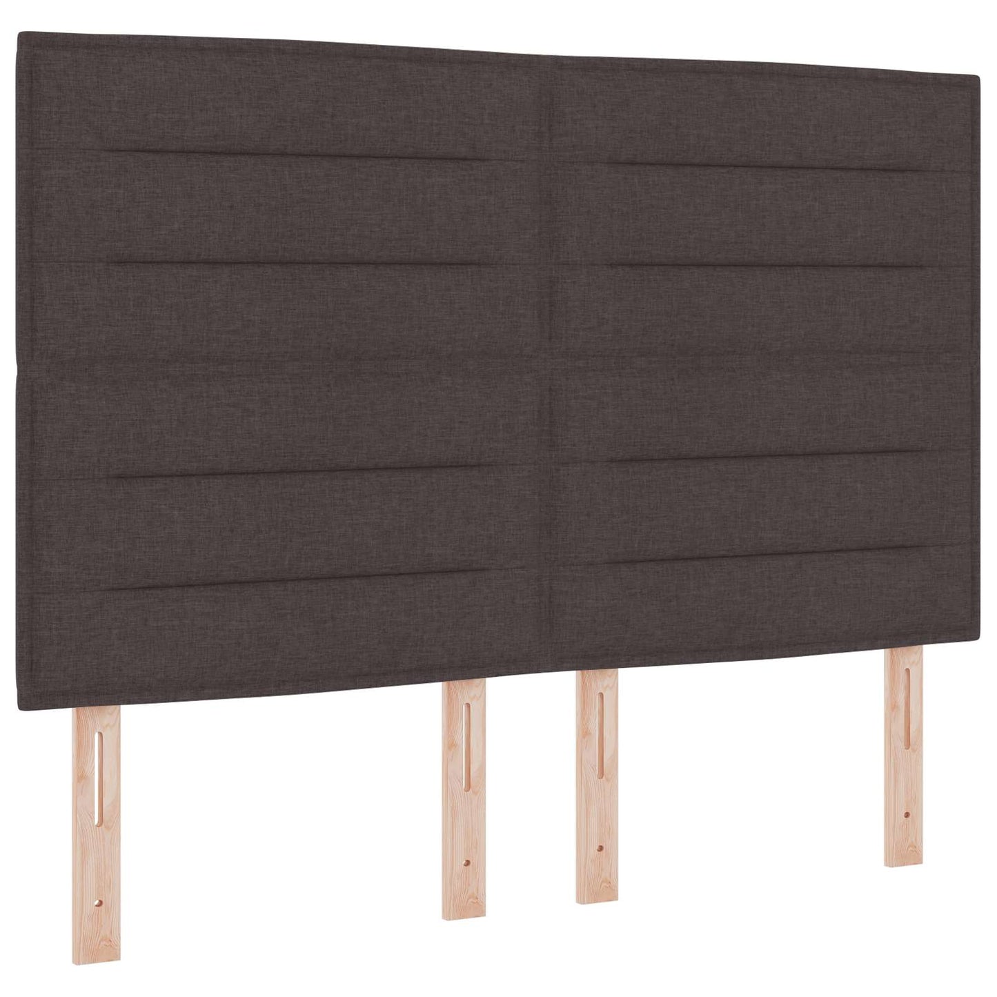vidaXL LED Kopfteil mit LED -Streifenleuchten Dunkelbraun 144 cm Stoff
