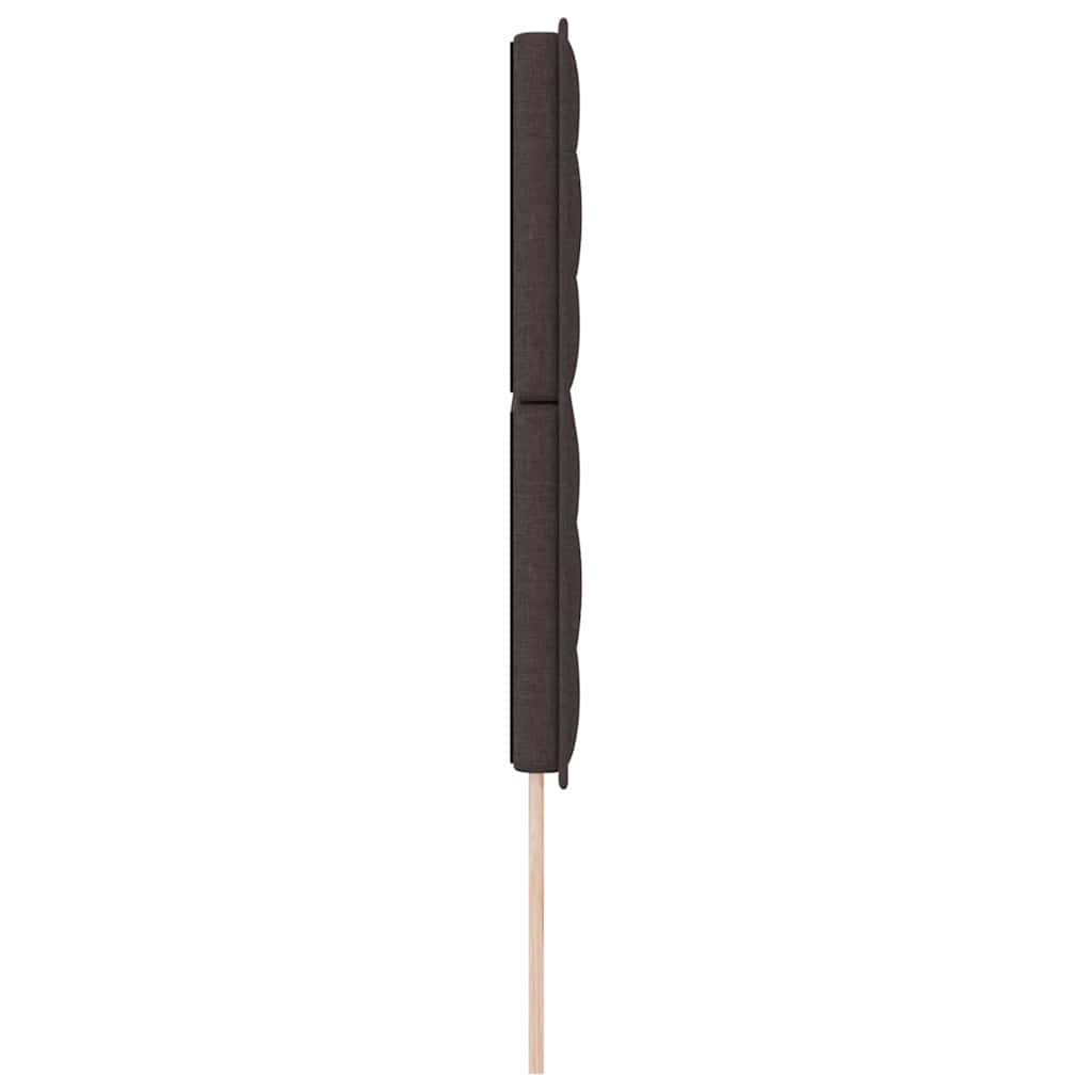 vidaXL LED Kopfteil mit LED -Streifenleuchten Dunkelbraun 144 cm Stoff