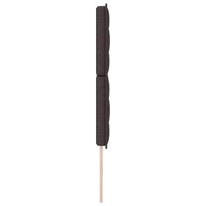 vidaXL LED Kopfteil mit LED -Streifenleuchten Dunkelbraun 144 cm Stoff