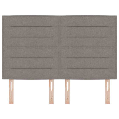 LED Kopfteil mit LED-Lichtleisten Taupe 144 cm Polyester