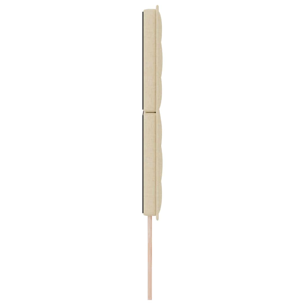 vidaXL LED Kopfteil mit LED-Lichtleisten Creme 144 cm Polyester