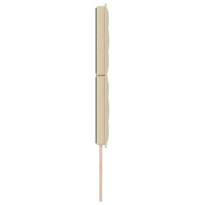 vidaXL LED Kopfteil mit LED-Lichtleisten Creme 144 cm Polyester