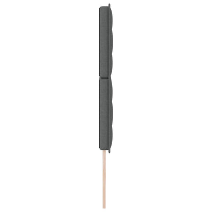 vidaXL LED Kopfteil mit LED-Lichtleisten Dunkelgrau 160 cm Polyester