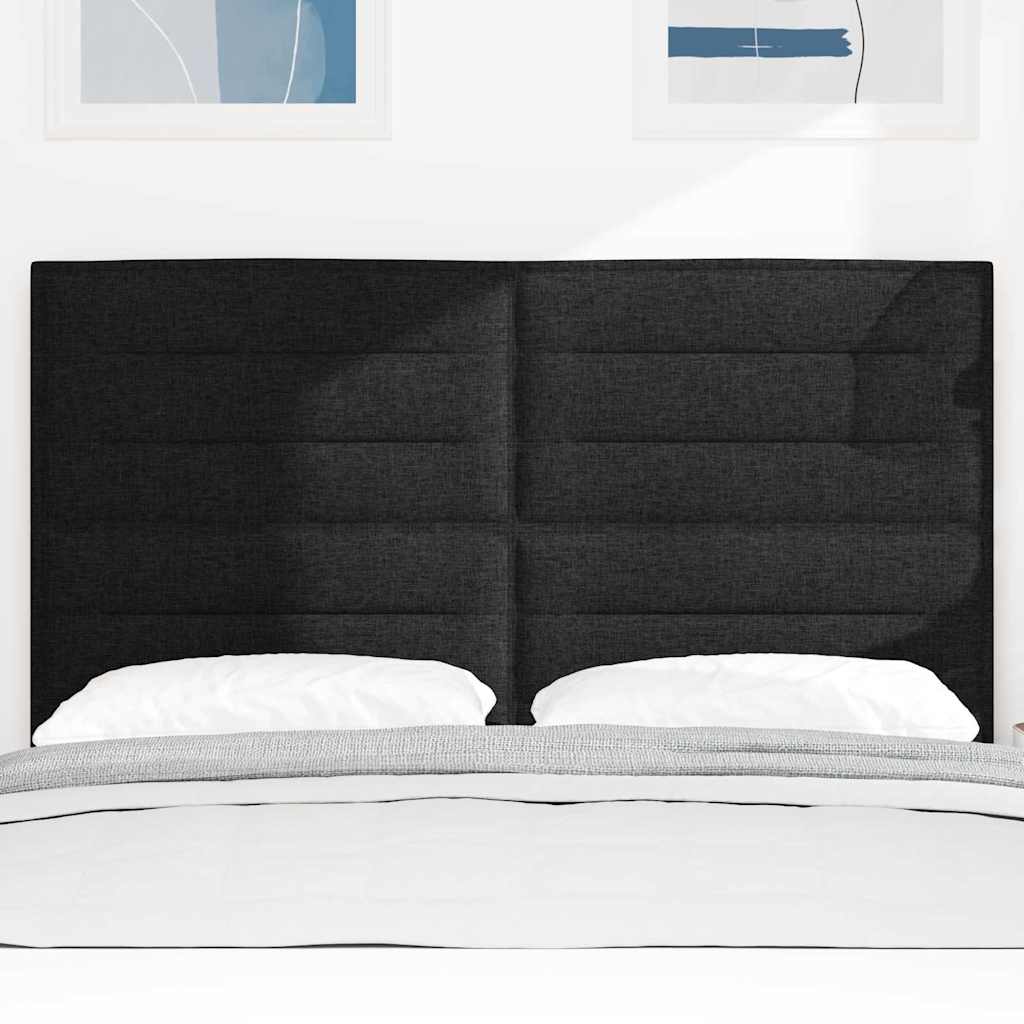 vidaXL LED Kopfteil mit LED-Lichtleisten Schwarz 160 cm Polyester