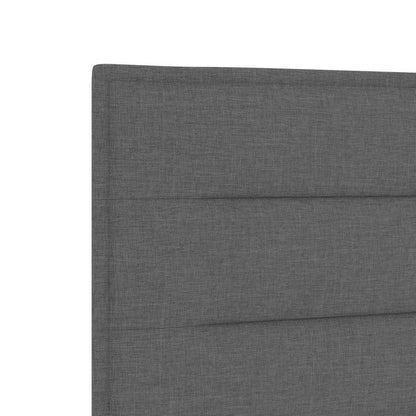 vidaXL LED Kopfteil mit LED-Lichtleisten Dunkelgrau 180 cm Polyester
