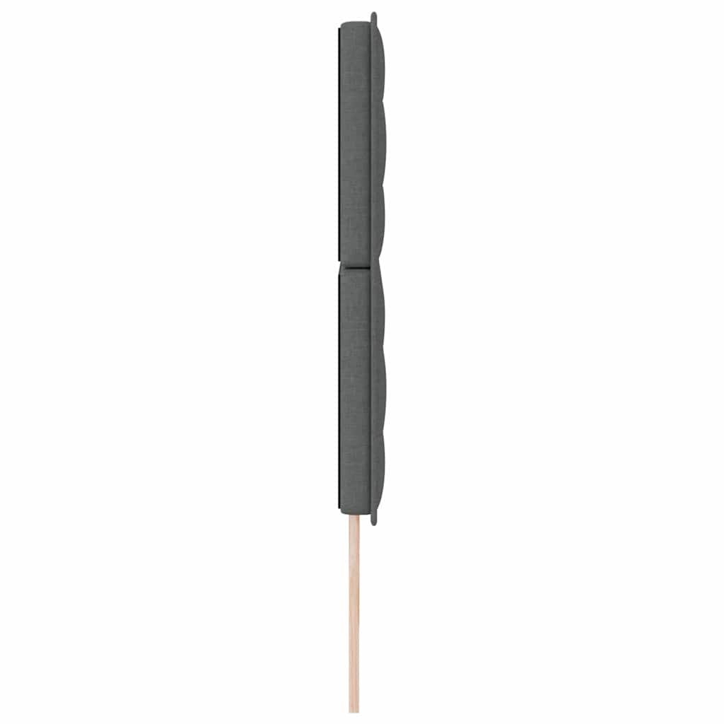 vidaXL LED Kopfteil mit LED-Lichtleisten Dunkelgrau 180 cm Polyester