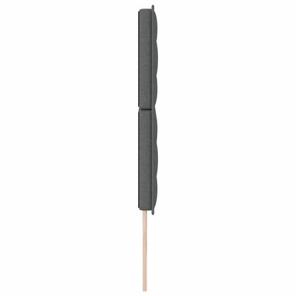 vidaXL LED Kopfteil mit LED-Lichtleisten Dunkelgrau 180 cm Polyester