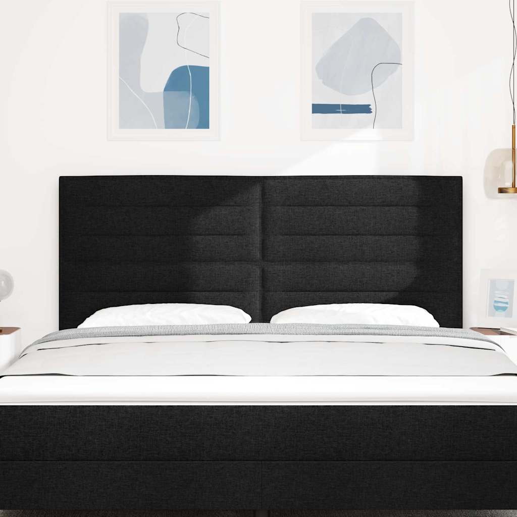 vidaXL LED Kopfteil mit LED-Lichtleisten Schwarz 180 cm Polyester