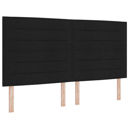 vidaXL LED Kopfteil mit LED-Lichtleisten Schwarz 180 cm Polyester