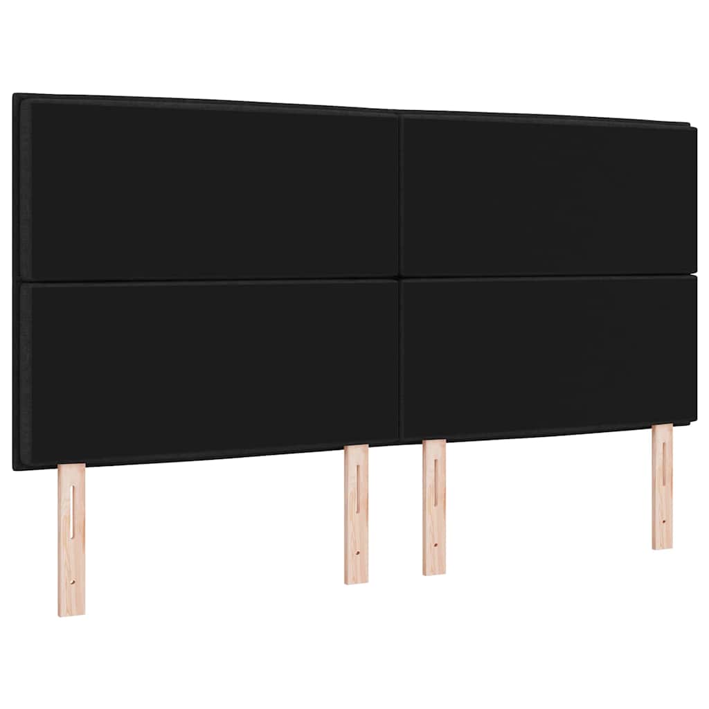 vidaXL LED Kopfteil mit LED-Lichtleisten Schwarz 180 cm Polyester