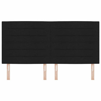 vidaXL LED Kopfteil mit LED-Lichtleisten Schwarz 180 cm Polyester
