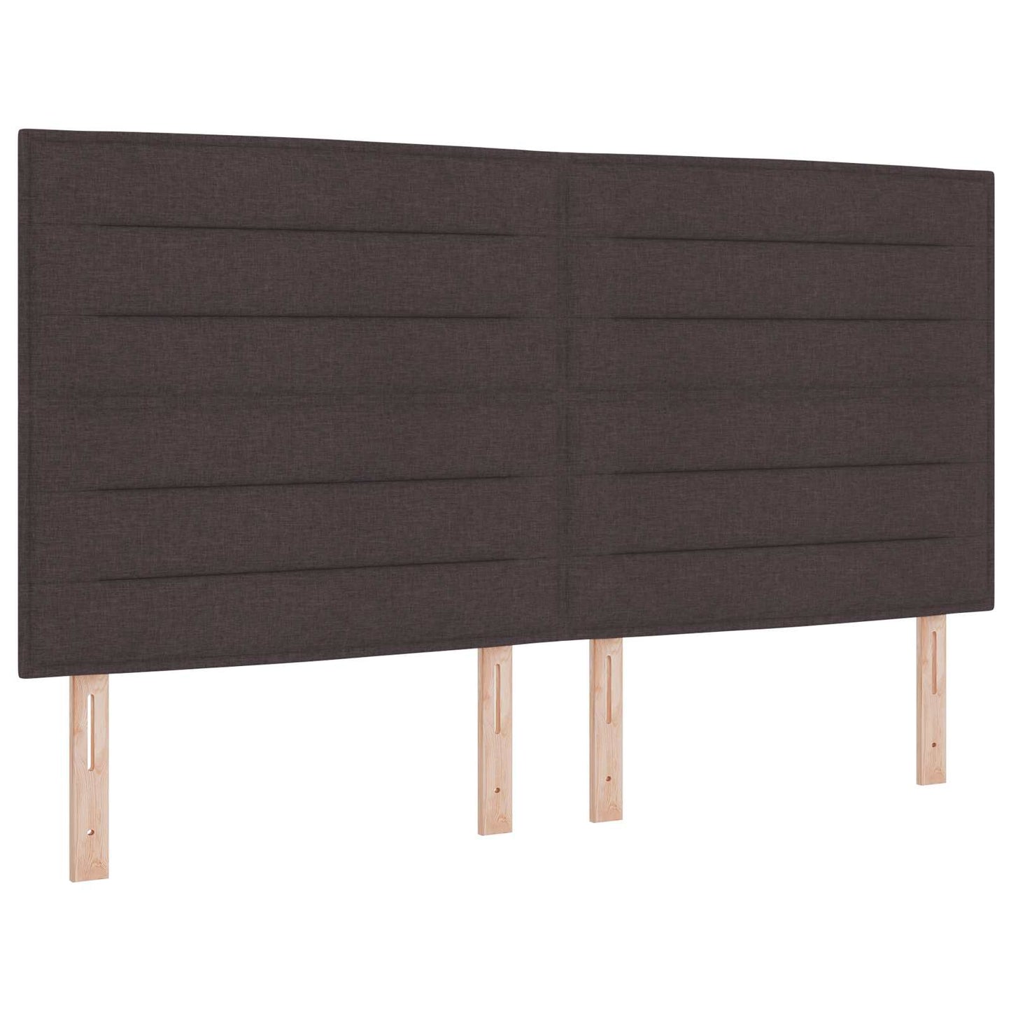 vidaXL LED Kopfteil mit LED-Lichtleisten Dunkelbraun 180 cm Polyester
