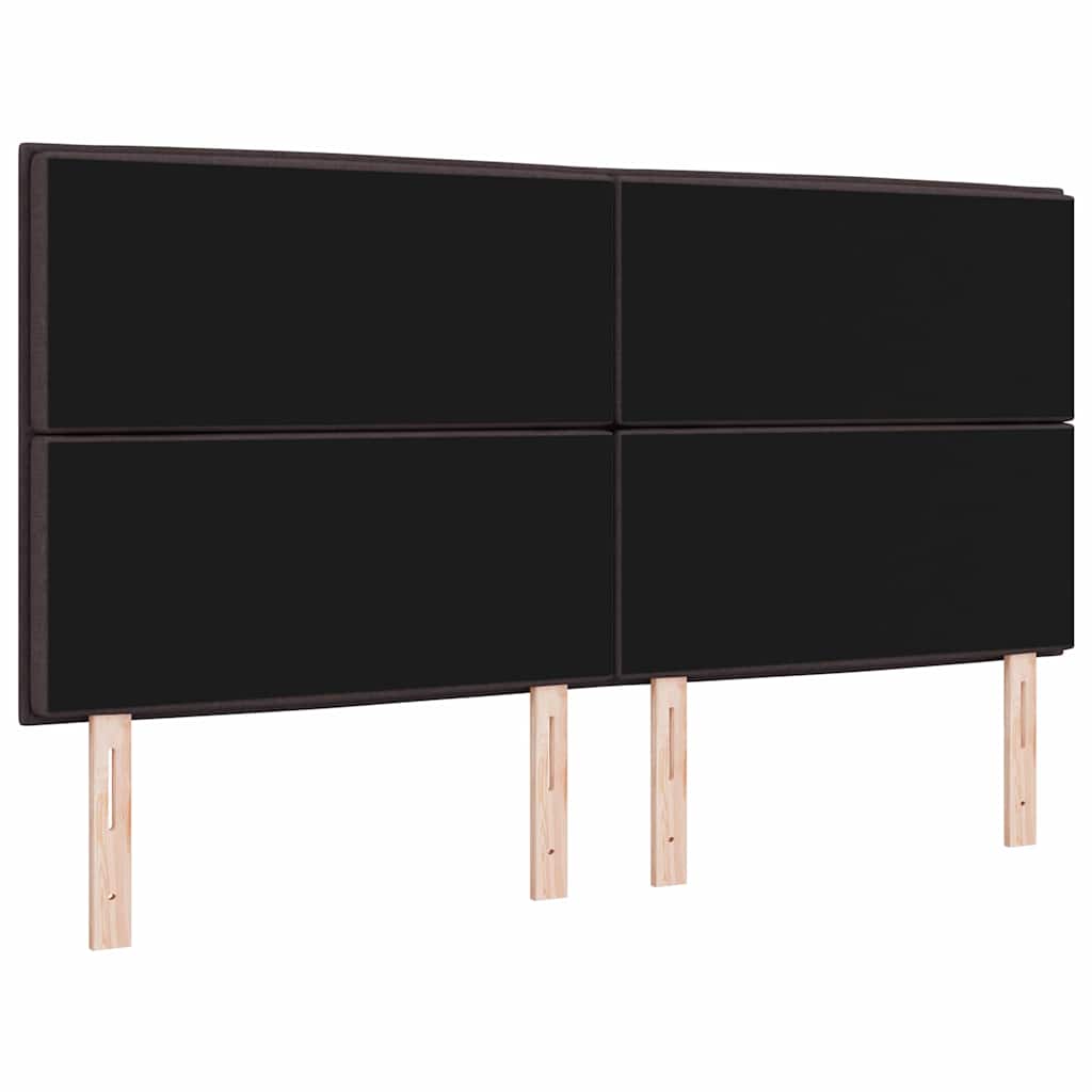 vidaXL LED Kopfteil mit LED-Lichtleisten Dunkelbraun 180 cm Polyester