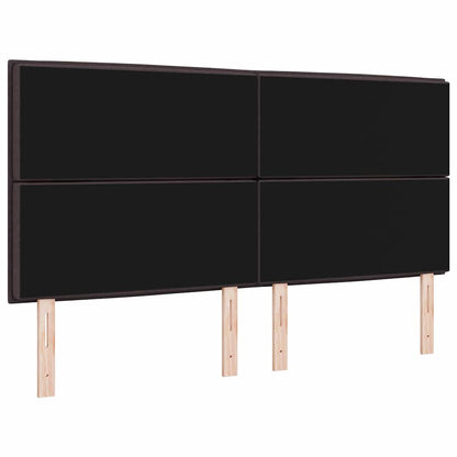 vidaXL LED Kopfteil mit LED-Lichtleisten Dunkelbraun 180 cm Polyester