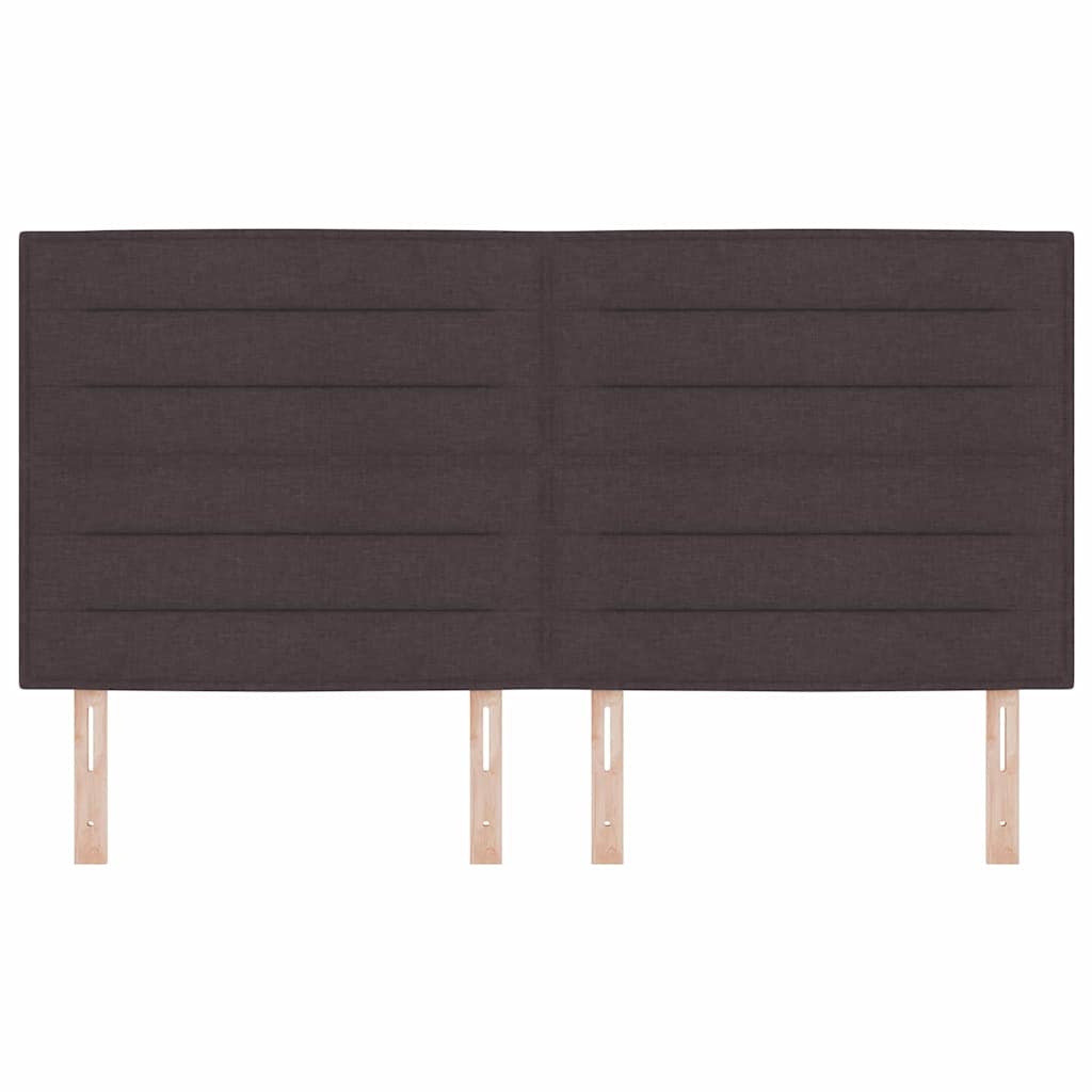 vidaXL LED Kopfteil mit LED-Lichtleisten Dunkelbraun 180 cm Polyester