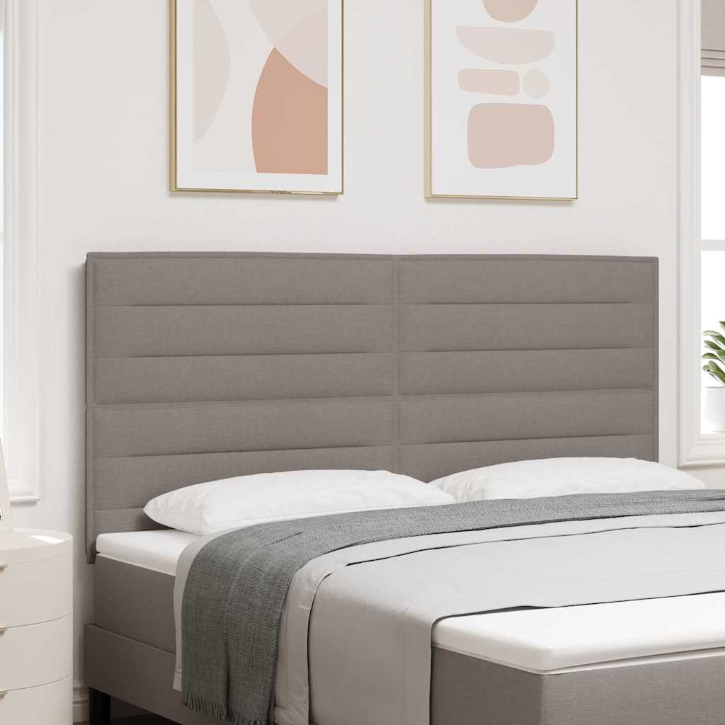 vidaXL LED Kopfteil mit LED-Lichtleisten Taupe 180 cm Polyester
