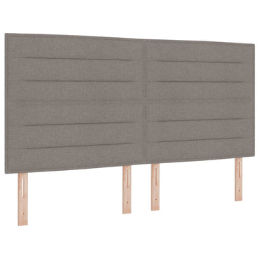vidaXL LED Kopfteil mit LED-Lichtleisten Taupe 180 cm Polyester