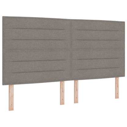 vidaXL LED Kopfteil mit LED-Lichtleisten Taupe 180 cm Polyester