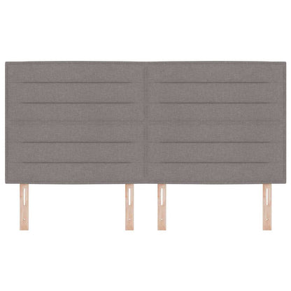 vidaXL LED Kopfteil mit LED-Lichtleisten Taupe 180 cm Polyester