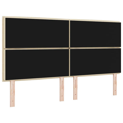 vidaXL LED Kopfteil mit LED-Lichtleisten Creme 180 cm Polyester