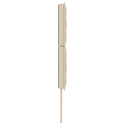 vidaXL LED Kopfteil mit LED-Lichtleisten Creme 180 cm Polyester