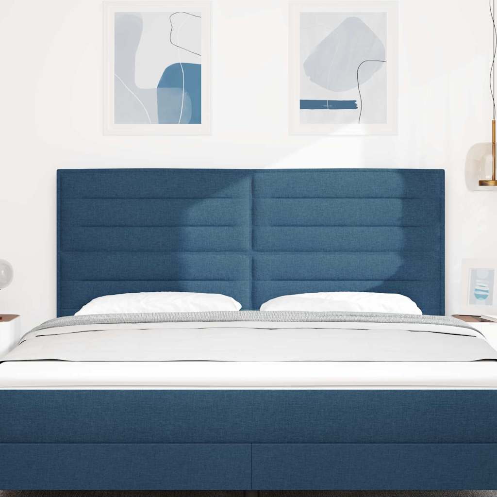 vidaXL LED Kopfteil mit LED-Lichtleisten Blau 180 cm Polyester