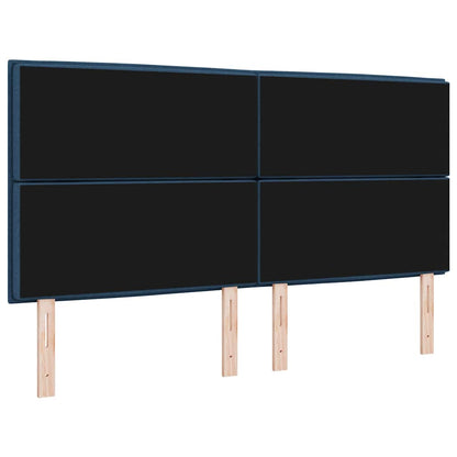 vidaXL LED Kopfteil mit LED-Lichtleisten Blau 180 cm Polyester
