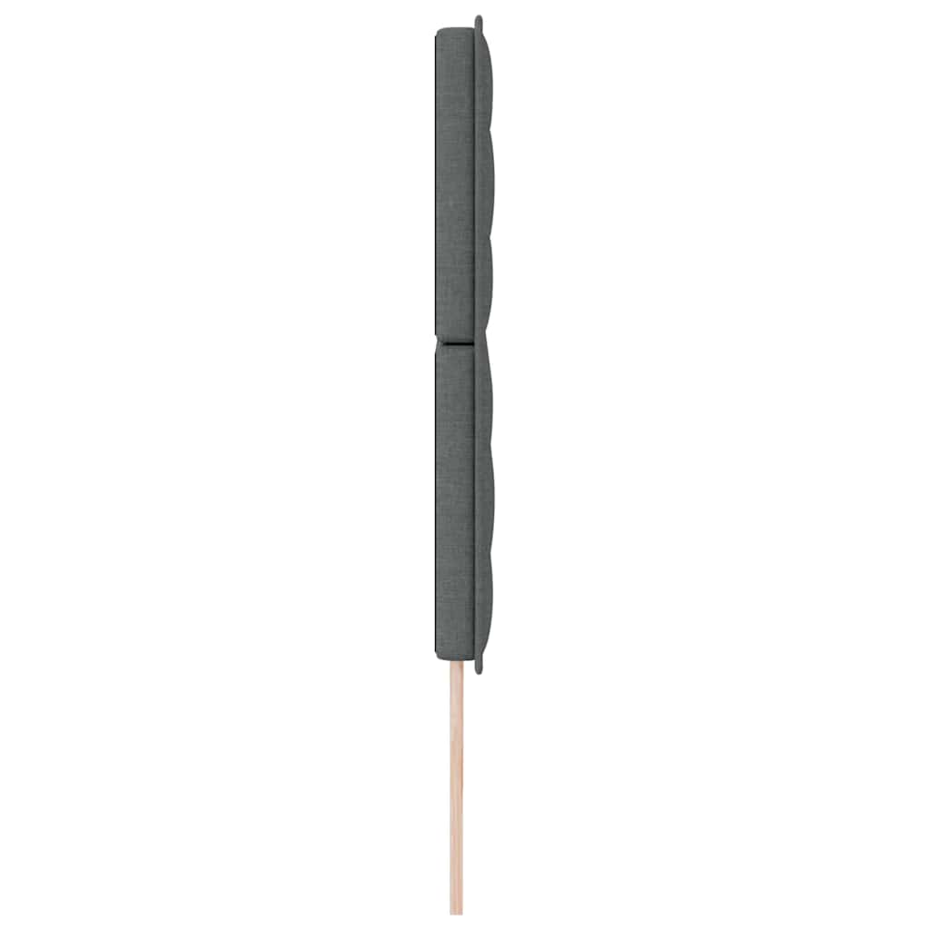 vidaXL LED Kopfteil mit LED-Lichtleisten Dunkelgrau 200 cm Polyester