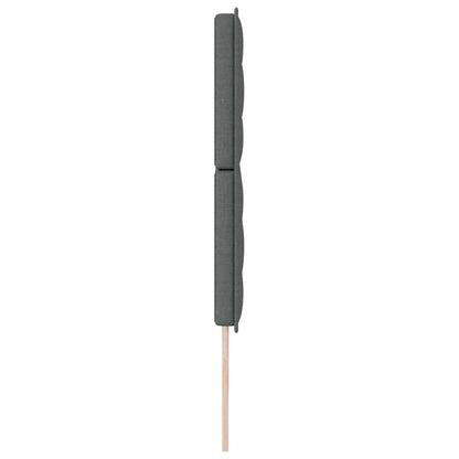 vidaXL LED Kopfteil mit LED-Lichtleisten Dunkelgrau 200 cm Polyester