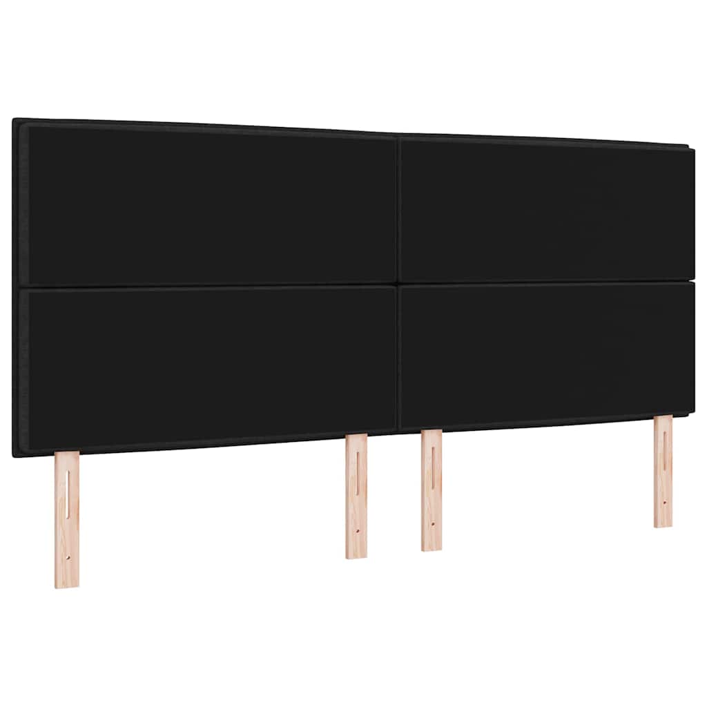 vidaXL LED Kopfteil mit LED-Lichtleisten Schwarz 200 cm Polyester