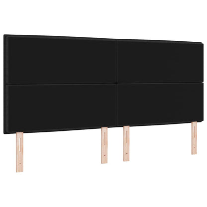 vidaXL LED Kopfteil mit LED-Lichtleisten Schwarz 200 cm Polyester