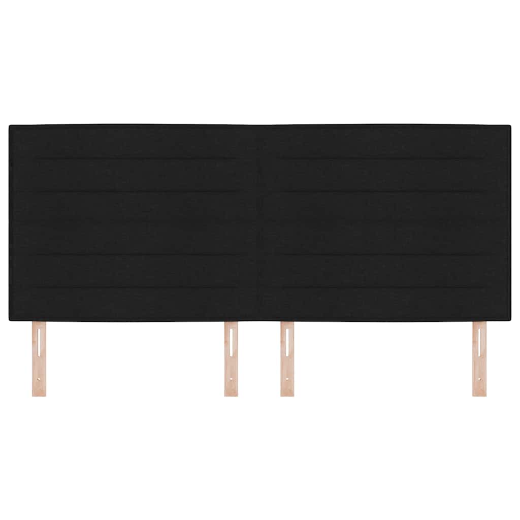 vidaXL LED Kopfteil mit LED-Lichtleisten Schwarz 200 cm Polyester