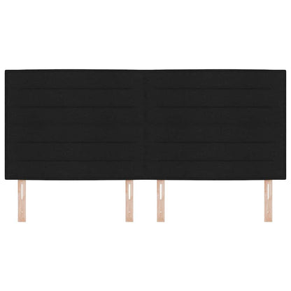 vidaXL LED Kopfteil mit LED-Lichtleisten Schwarz 200 cm Polyester