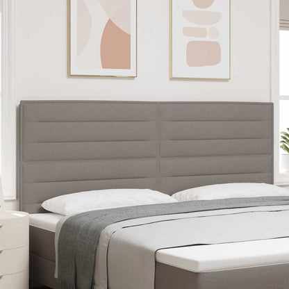 vidaXL LED Kopfteil mit LED-Lichtleisten Taupe 200 cm Polyester