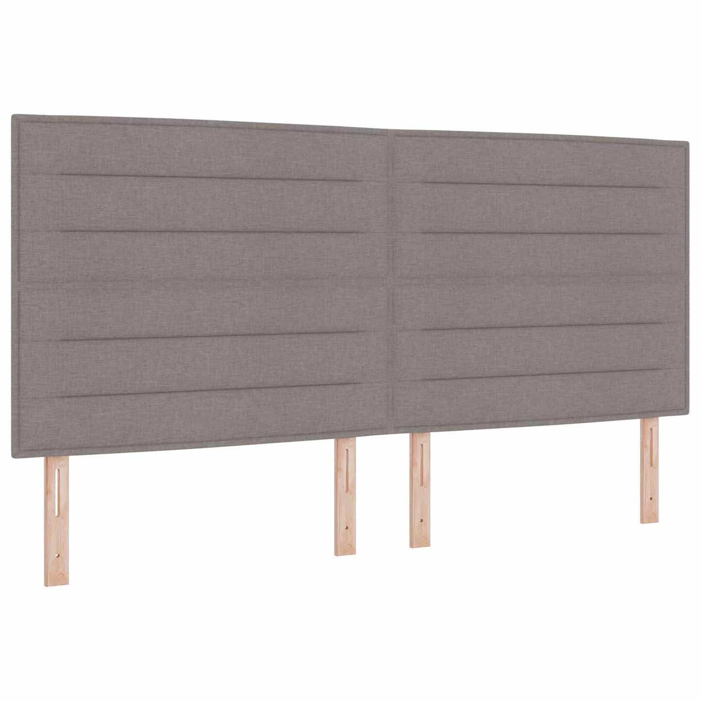 vidaXL LED Kopfteil mit LED-Lichtleisten Taupe 200 cm Polyester