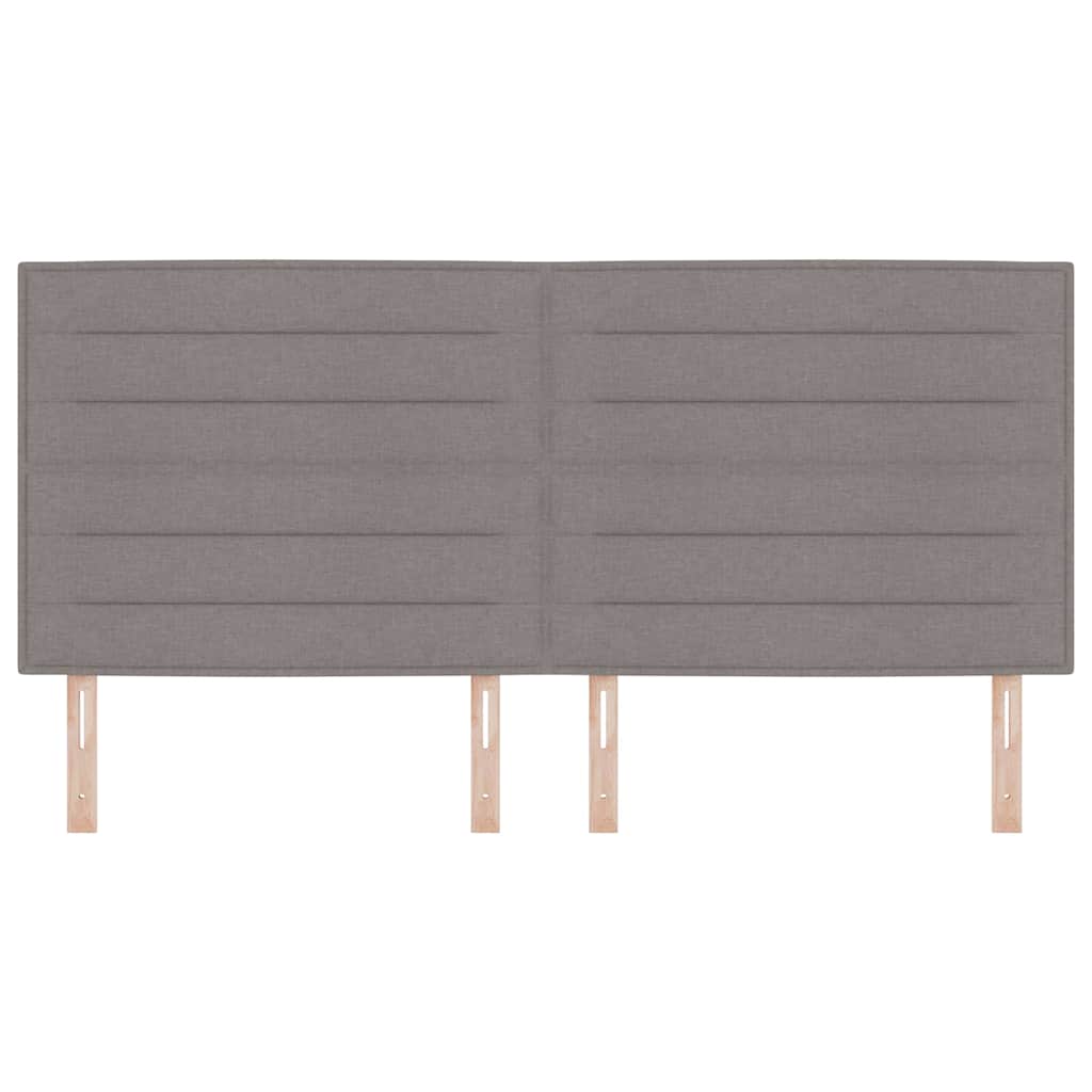 vidaXL LED Kopfteil mit LED-Lichtleisten Taupe 200 cm Polyester