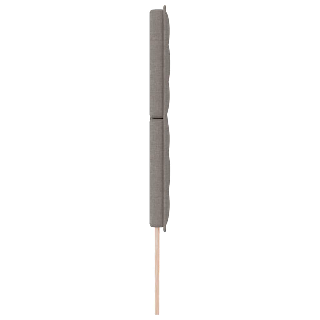 vidaXL LED Kopfteil mit LED-Lichtleisten Taupe 200 cm Polyester