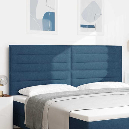 vidaXL LED Kopfteil mit LED-Lichtleisten Blau 200 cm Polyester