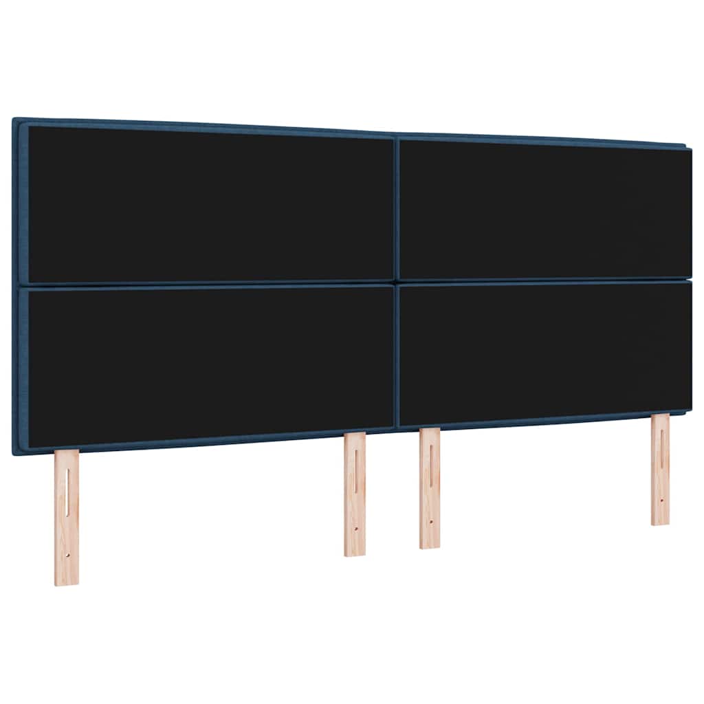 vidaXL LED Kopfteil mit LED-Lichtleisten Blau 200 cm Polyester