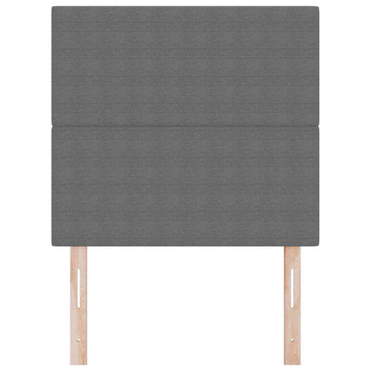 vidaXL LED Kopfteil mit LED-Lichtleisten Hellgrau 80 cm Polyester