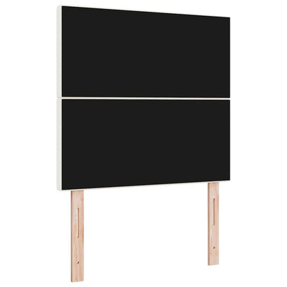 vidaXL LED Kopfteil mit LED-Lichtleisten Creme 80 cm Polyester
