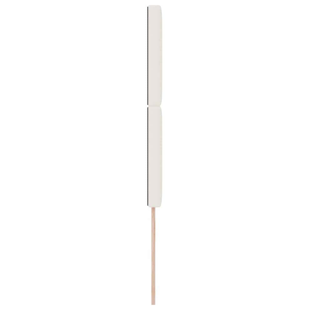 vidaXL LED Kopfteil mit LED-Lichtleisten Creme 80 cm Polyester