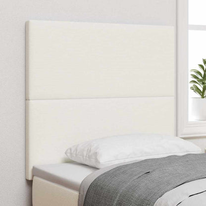 vidaXL LED Kopfteil mit LED-Lichtleisten Creme 90 cm Polyester