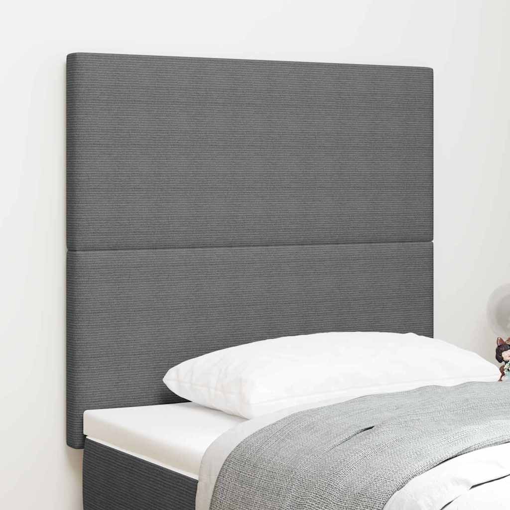 vidaXL LED Kopfteil mit LED-Lichtleisten Hellgrau 100 cm Polyester