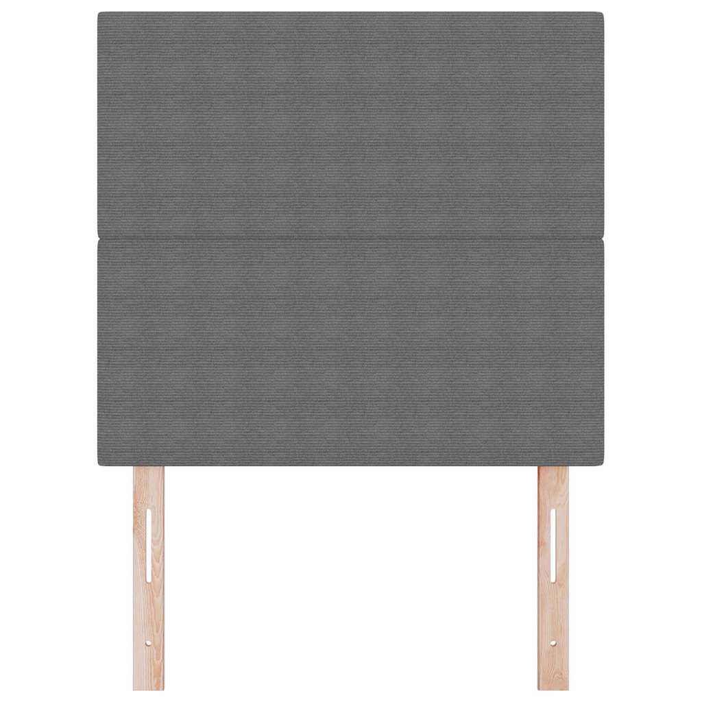 vidaXL LED Kopfteil mit LED-Lichtleisten Hellgrau 100 cm Polyester
