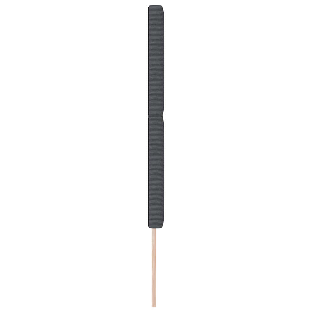 vidaXL LED Kopfteil mit LED-Lichtleisten Dunkelgrau 144 cm Polyester