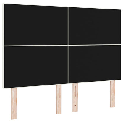 vidaXL LED Kopfteil mit LED-Lichtleisten Creme 144 cm Polyester