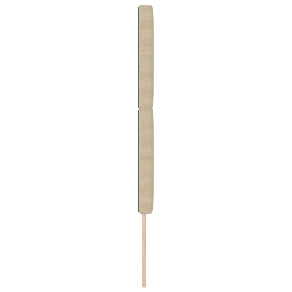 vidaXL LED Kopfteil mit LED-Lichtleisten Grau-Grün 144 cm Polyester