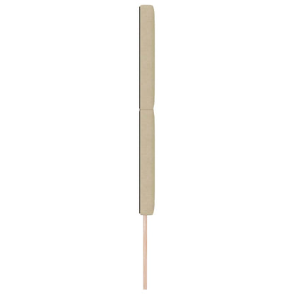 vidaXL LED Kopfteil mit LED-Lichtleisten Grau-Grün 144 cm Polyester